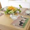 Ambesonne Valentine Place Mats Set of 4, Different Types of Heart Shapes Romance Love Theme Watercolor Striped Art, Washable Fabric Placemats for Dining Table, Standard Size, White Black(Pale Coral)