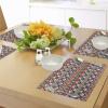 Ambesonne Valentine Place Mats Set of 4, Different Types of Heart Shapes Romance Love Theme Watercolor Striped Art, Washable Fabric Placemats for Dining Table, Standard Size, White Black(Orange Blue)