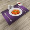 Ambesonne Valentine Place Mats Set of 4, Different Types of Heart Shapes Romance Love Theme Watercolor Striped Art, Washable Fabric Placemats for Dining Table, Standard Size, White Black(Purple)