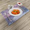 Ambesonne Valentine Place Mats Set of 4, Different Types of Heart Shapes Romance Love Theme Watercolor Striped Art, Washable Fabric Placemats for Dining Table, Standard Size, White Black(Lavender Lilac)