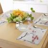 Ambesonne Valentine Place Mats Set of 4, Different Types of Heart Shapes Romance Love Theme Watercolor Striped Art, Washable Fabric Placemats for Dining Table, Standard Size, White Black(Coral Black)