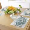 Ambesonne Valentine Place Mats Set of 4, Different Types of Heart Shapes Romance Love Theme Watercolor Striped Art, Washable Fabric Placemats for Dining Table, Standard Size, White Black(Teal)