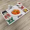 Ambesonne Valentine Place Mats Set of 4, Different Types of Heart Shapes Romance Love Theme Watercolor Striped Art, Washable Fabric Placemats for Dining Table, Standard Size, White Black(White Green)