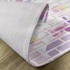 Ambesonne Valentine Place Mats Set of 4, Different Types of Heart Shapes Romance Love Theme Watercolor Striped Art, Washable Fabric Placemats for Dining Table, Standard Size, White Black(Violet Lavender)