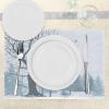 Ambesonne Valentine Place Mats Set of 4, Different Types of Heart Shapes Romance Love Theme Watercolor Striped Art, Washable Fabric Placemats for Dining Table, Standard Size, White Black(Charcoal Grey Black)