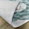 Ambesonne Valentine Place Mats Set of 4, Different Types of Heart Shapes Romance Love Theme Watercolor Striped Art, Washable Fabric Placemats for Dining Table, Standard Size, White Black(Teal)