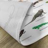 Ambesonne Valentine Place Mats Set of 4, Different Types of Heart Shapes Romance Love Theme Watercolor Striped Art, Washable Fabric Placemats for Dining Table, Standard Size, White Black(Brown)