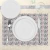Ambesonne Valentine Place Mats Set of 4, Different Types of Heart Shapes Romance Love Theme Watercolor Striped Art, Washable Fabric Placemats for Dining Table, Standard Size, White Black(Grey Black Red)