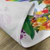 Ambesonne Valentine Place Mats Set of 4, Different Types of Heart Shapes Romance Love Theme Watercolor Striped Art, Washable Fabric Placemats for Dining Table, Standard Size, White Black(Shamrock Green)