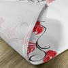 Ambesonne Valentine Place Mats Set of 4, Different Types of Heart Shapes Romance Love Theme Watercolor Striped Art, Washable Fabric Placemats for Dining Table, Standard Size, White Black(Scarlet White)
