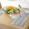Ambesonne Valentine Place Mats Set of 4, Different Types of Heart Shapes Romance Love Theme Watercolor Striped Art, Washable Fabric Placemats for Dining Table, Standard Size, White Black(White Grey)