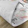 Ambesonne Xo Place Mats Set of 4, Love You Hugs Kisses Watercolor Splashes Heart Valentines Artwork, Washable Fabric Placemats for Dining Room Kitchen Table Decor, Coral Mint Green Black White