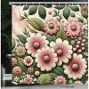 Pink Reseda Green and Ivory