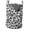 Ambesonne Love Laundry Bag, Romantic Funny Sketch Style Heart Love Me Valentines Celebration Themes, Hamper Basket with Handles Drawstring Closure for Laundromats, 13″ x 19″, Black White