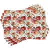 Ambesonne Valentine Place Mats Set of 4, Different Types of Heart Shapes Romance Love Theme Watercolor Striped Art, Washable Fabric Placemats for Dining Table, Standard Size, White Black(Pink Orange)