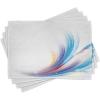 Ambesonne Valentine Place Mats Set of 4, Different Types of Heart Shapes Romance Love Theme Watercolor Striped Art, Washable Fabric Placemats for Dining Table, Standard Size, White Black(Blue Purple)