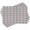 Ambesonne Valentine Place Mats Set of 4, Different Types of Heart Shapes Romance Love Theme Watercolor Striped Art, Washable Fabric Placemats for Dining Table, Standard Size, White Black(Grey Black Red)