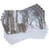Ambesonne Valentine Place Mats Set of 4, Different Types of Heart Shapes Romance Love Theme Watercolor Striped Art, Washable Fabric Placemats for Dining Table, Standard Size, White Black(Brown White)