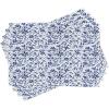 Ambesonne Valentine Place Mats Set of 4, Different Types of Heart Shapes Romance Love Theme Watercolor Striped Art, Washable Fabric Placemats for Dining Table, Standard Size, White Black(Blue Navy)