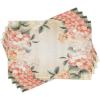 Ambesonne Valentine Place Mats Set of 4, Different Types of Heart Shapes Romance Love Theme Watercolor Striped Art, Washable Fabric Placemats for Dining Table, Standard Size, White Black(Salmon Green)