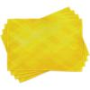 Ambesonne Valentine Place Mats Set of 4, Different Types of Heart Shapes Romance Love Theme Watercolor Striped Art, Washable Fabric Placemats for Dining Table, Standard Size, White Black(Marigold Yellow)