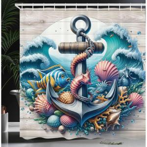 Ambesonne Cat Shower Curtain, Toasting Champagne Kitties Romantic Date Crescent Clouds Heart Balloons, Cloth Fabric Bathroom Decor Set with Hooks, 69″ W x 70″ L, Dark Night Blue Vermilion(Teal Pink and Coconut)