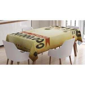 Ambesonne Love Tablecloth, Hearts Pattern in Modern Style Valentine’s Day Ornate Happiness Warm Feelings, Rectangular Table Cover for Dining Room Kitchen Decor, 60″ X 84″, White Ruby(Orange Brown)