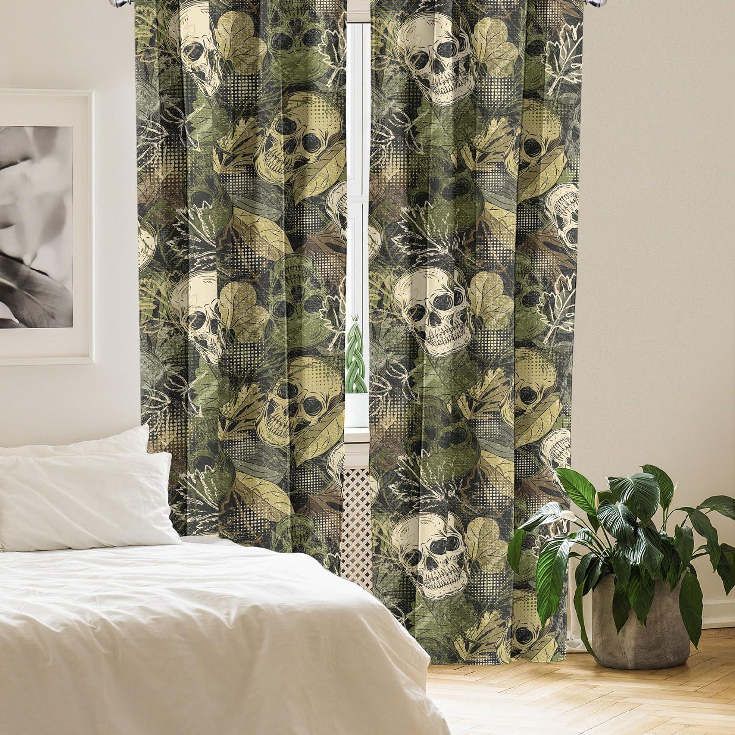 imageAmbesonne Ethnic Curtains Watercolor Folk Floral Ornament Tie Dye Look on Creamy Neutral Backdrop Window Treatments 2 Panel Set for Living Room Bedroom Pair of 28 x 63 Jade Green Plum MustardPale Olive Green Eggshell