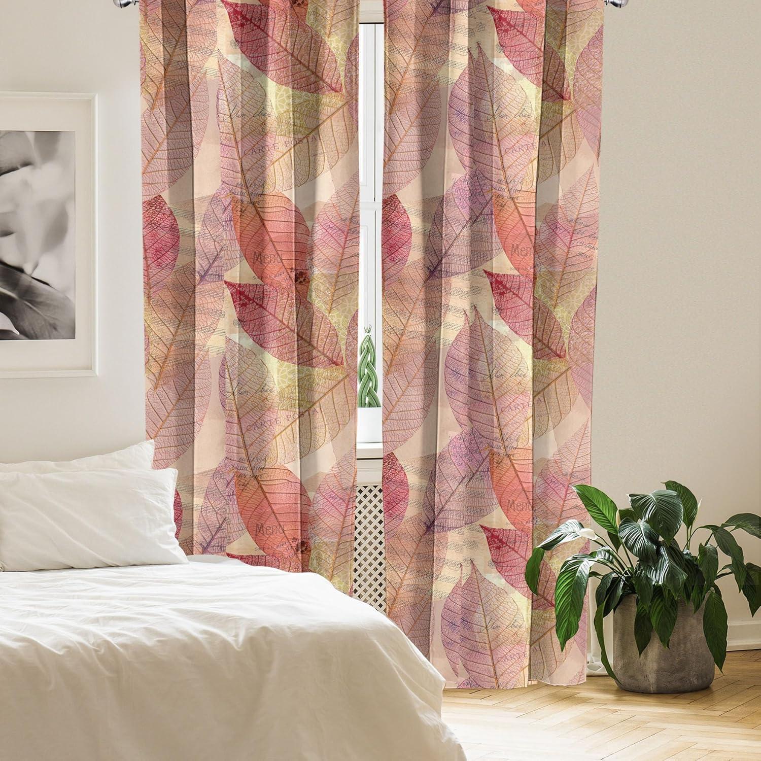 imageAmbesonne Ethnic Curtains Watercolor Folk Floral Ornament Tie Dye Look on Creamy Neutral Backdrop Window Treatments 2 Panel Set for Living Room Bedroom Pair of 28 x 63 Jade Green Plum MustardCoral Blush Pale Green