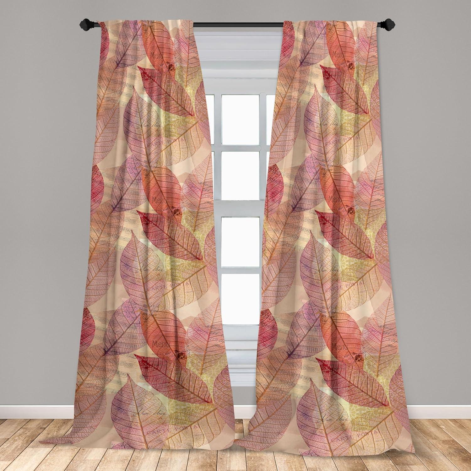 imageAmbesonne Ethnic Curtains Watercolor Folk Floral Ornament Tie Dye Look on Creamy Neutral Backdrop Window Treatments 2 Panel Set for Living Room Bedroom Pair of 28 x 63 Jade Green Plum MustardCoral Blush Pale Green