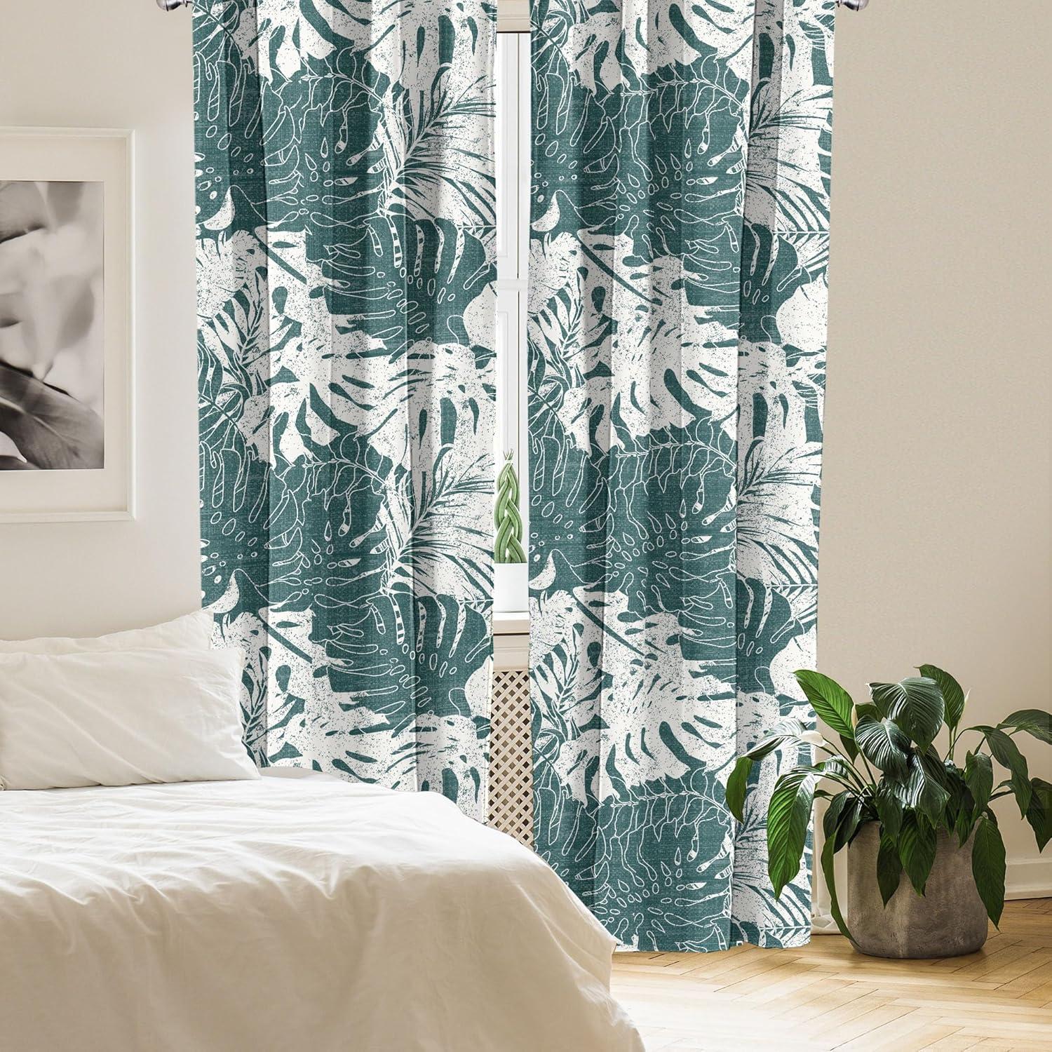 imageAmbesonne Ethnic Curtains Watercolor Folk Floral Ornament Tie Dye Look on Creamy Neutral Backdrop Window Treatments 2 Panel Set for Living Room Bedroom Pair of 28 x 63 Jade Green Plum MustardGreen Eggshell