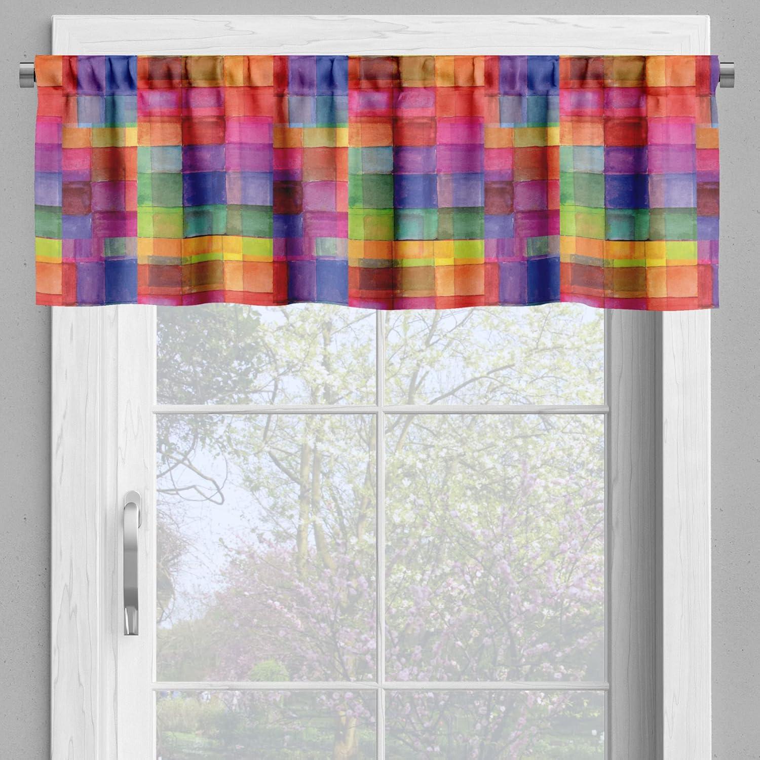 imageAmbesonne Live Laugh Love Kitchen Curtains Valentines Day Theme Typographic Banner Heart Shaped Cookies Tea Cup Window Drapes 2 Panel Set for Kitchen Cafe Decor 55 x 39 Peach White Dark PinkGreen Magenta