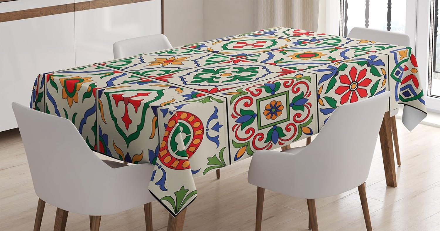 imageAmbesonne Valentine Tablecloth Heart Shaped Lollipops Candies with Spirals Romantic Love Theme Pattern Dining Room Kitchen Rectangular Table Cover 52 X 70 Pink PurpleBlue Fern