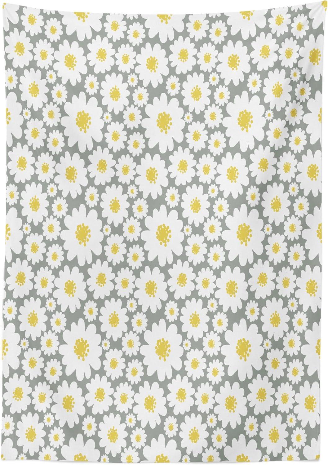 imageAmbesonne Valentine Tablecloth Heart Shaped Lollipops Candies with Spirals Romantic Love Theme Pattern Dining Room Kitchen Rectangular Table Cover 52 X 70 Pink PurpleGrey Yellow