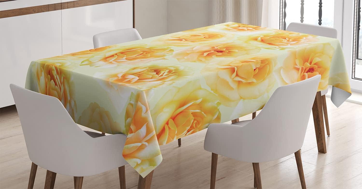 imageAmbesonne Valentine Tablecloth Heart Shaped Lollipops Candies with Spirals Romantic Love Theme Pattern Dining Room Kitchen Rectangular Table Cover 52 X 70 Pink PurpleYellow
