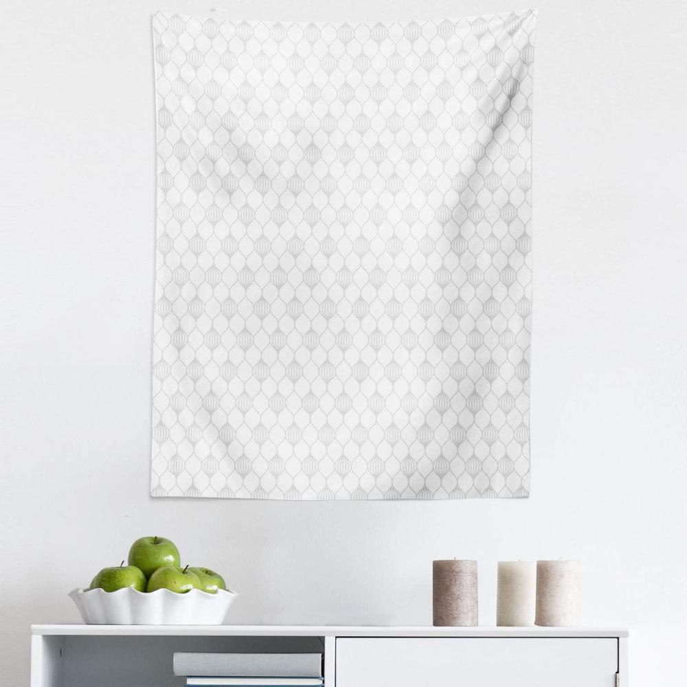 imageAmbesonne Abstract Tapestry Geometric Swirly Stripes in Neutral Tones Minimal Simplistic Art Nouveau Fabric Wall Hanging Decor for Bedroom Living Room Dorm 30 X 45 Pale Taupe and WhitePale Taupe and White