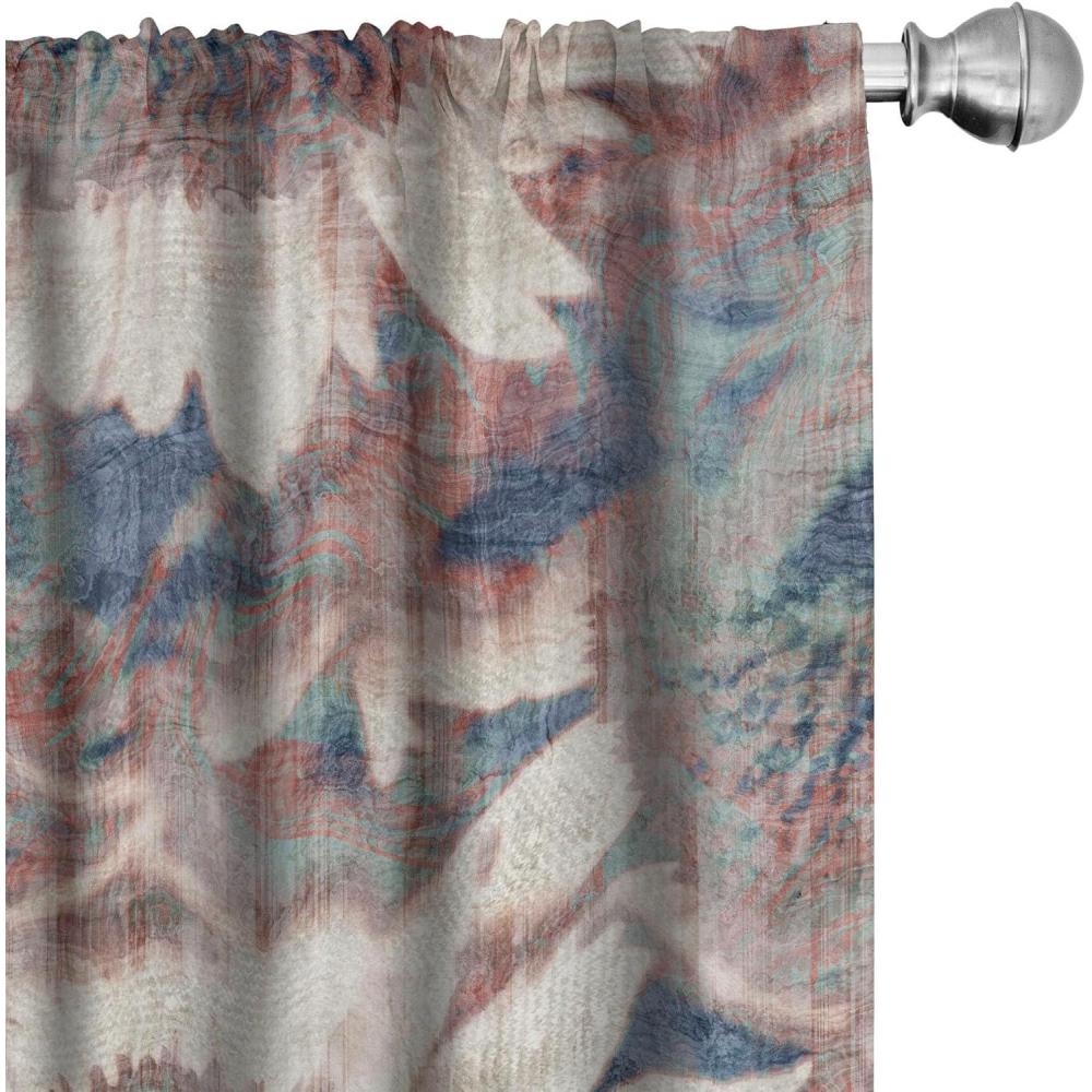 imageAmbesonne Ethnic Curtains Watercolor Folk Floral Ornament Tie Dye Look on Creamy Neutral Backdrop Window Treatments 2 Panel Set for Living Room Bedroom Pair of 28 x 63 Jade Green Plum MustardSlate Blue Pale Rust
