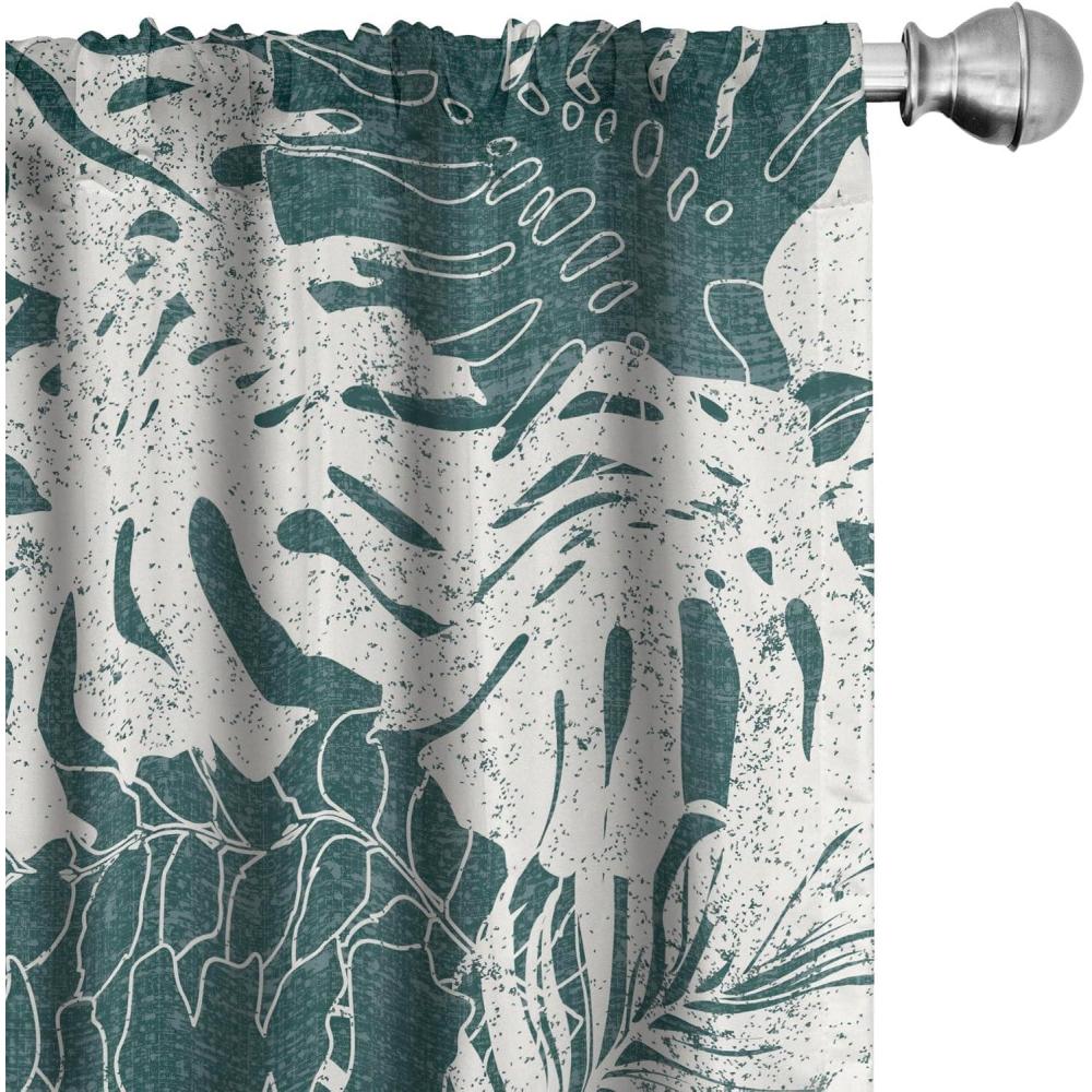 imageAmbesonne Ethnic Curtains Watercolor Folk Floral Ornament Tie Dye Look on Creamy Neutral Backdrop Window Treatments 2 Panel Set for Living Room Bedroom Pair of 28 x 63 Jade Green Plum MustardGreen Eggshell