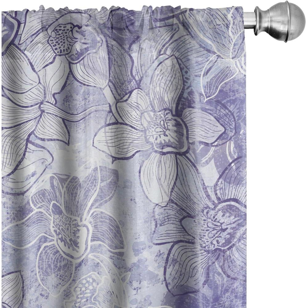 imageAmbesonne Ethnic Curtains Watercolor Folk Floral Ornament Tie Dye Look on Creamy Neutral Backdrop Window Treatments 2 Panel Set for Living Room Bedroom Pair of 28 x 63 Jade Green Plum MustardPale Lavender Off White
