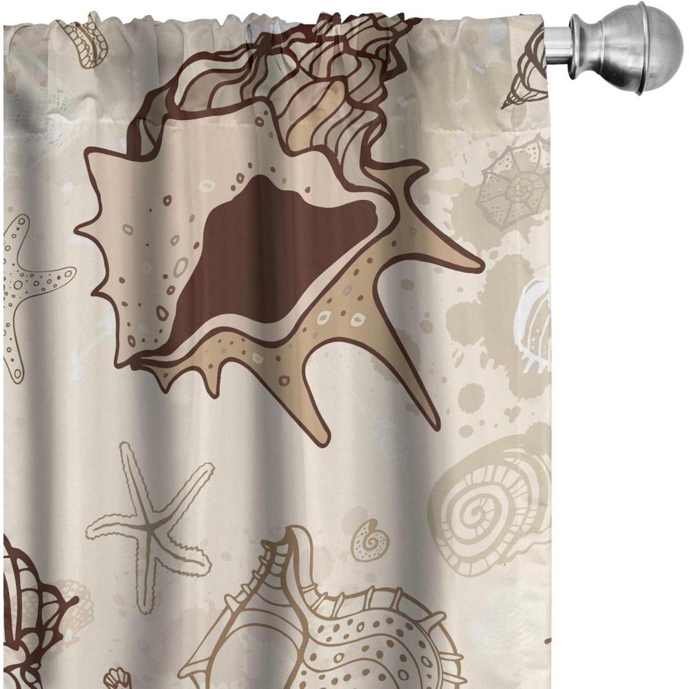 imageAmbesonne Ethnic Curtains Watercolor Folk Floral Ornament Tie Dye Look on Creamy Neutral Backdrop Window Treatments 2 Panel Set for Living Room Bedroom Pair of  28 x 63 Jade Green Plum MustardBrown Dark Mustard Tan