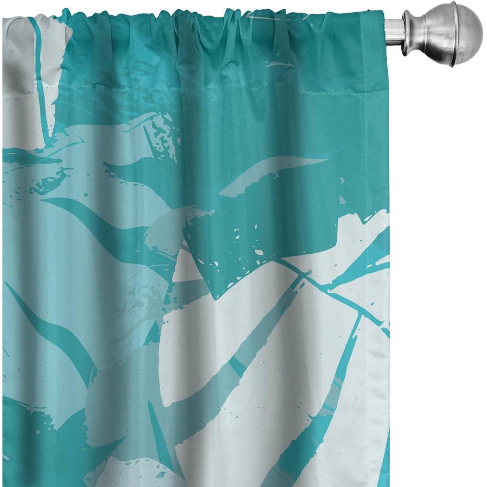 imageAmbesonne Ethnic Curtains Watercolor Folk Floral Ornament Tie Dye Look on Creamy Neutral Backdrop Window Treatments 2 Panel Set for Living Room Bedroom Pair of 28 x 63 Jade Green Plum MustardTeal Sea Blue