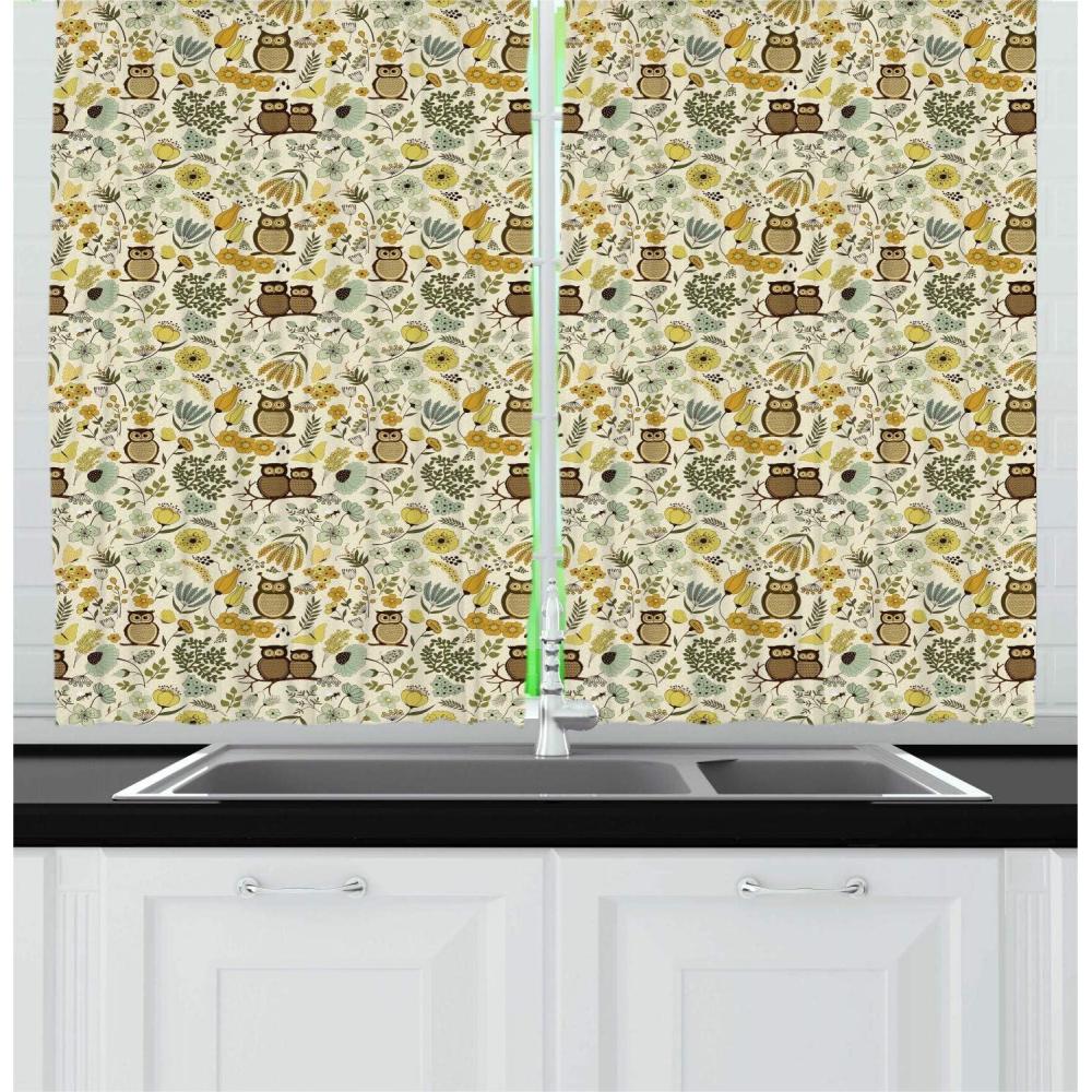 imageAmbesonne Live Laugh Love Kitchen Curtains Valentines Day Theme Typographic Banner Heart Shaped Cookies Tea Cup Window Drapes 2 Panel Set for Kitchen Cafe Decor 55 x 39 Peach White Dark PinkMulticolor Green Fawn