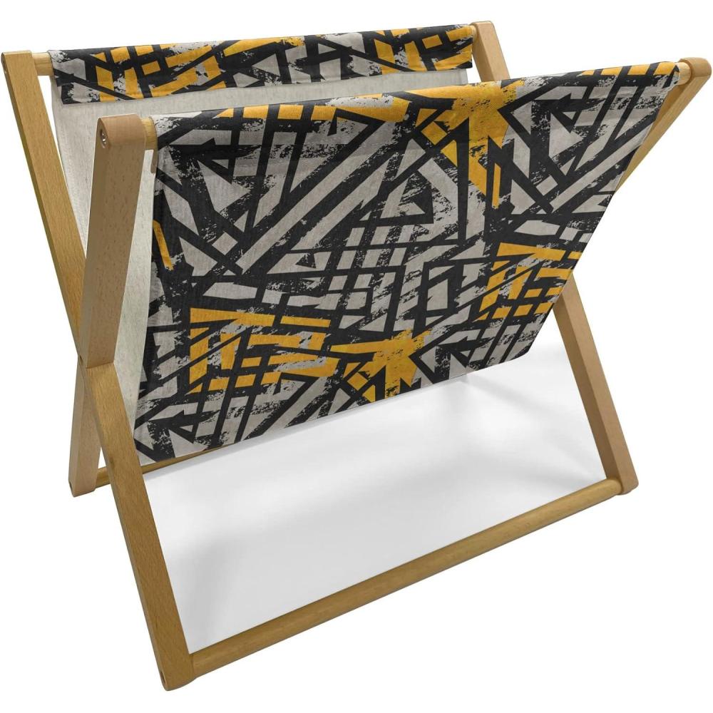 imageAmbesonne Modern Magazine and Book Holder Vertical Black and White Brushstroke Stripes Background Valentines Themed Hearts Floor Rack Decor for Interior of Home amp Office 22 x 19 Pale CoffeePale Orange Dust and Black