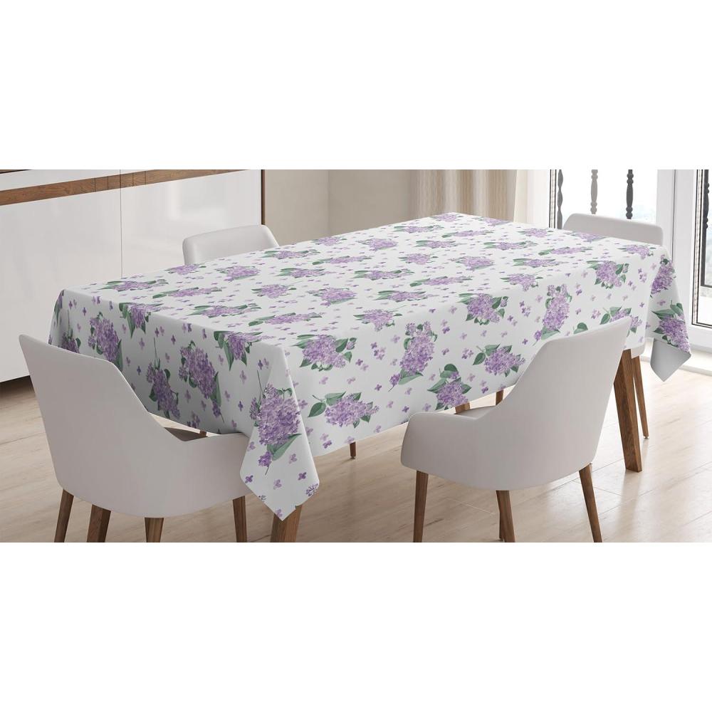 imageAmbesonne Valentine Tablecloth Heart Shaped Lollipops Candies with Spirals Romantic Love Theme Pattern Dining Room Kitchen Rectangular Table Cover 52 X 70 Pink PurpleLavender Green