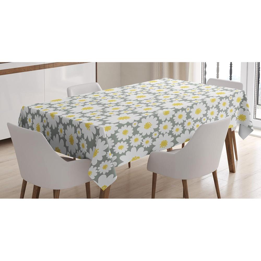 imageAmbesonne Valentine Tablecloth Heart Shaped Lollipops Candies with Spirals Romantic Love Theme Pattern Dining Room Kitchen Rectangular Table Cover 52 X 70 Pink PurpleGrey Yellow