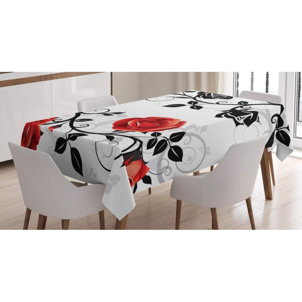 imageAmbesonne Valentine Tablecloth Heart Shaped Lollipops Candies with Spirals Romantic Love Theme Pattern Dining Room Kitchen Rectangular Table Cover 52 X 70 Pink PurpleVermilion Grey