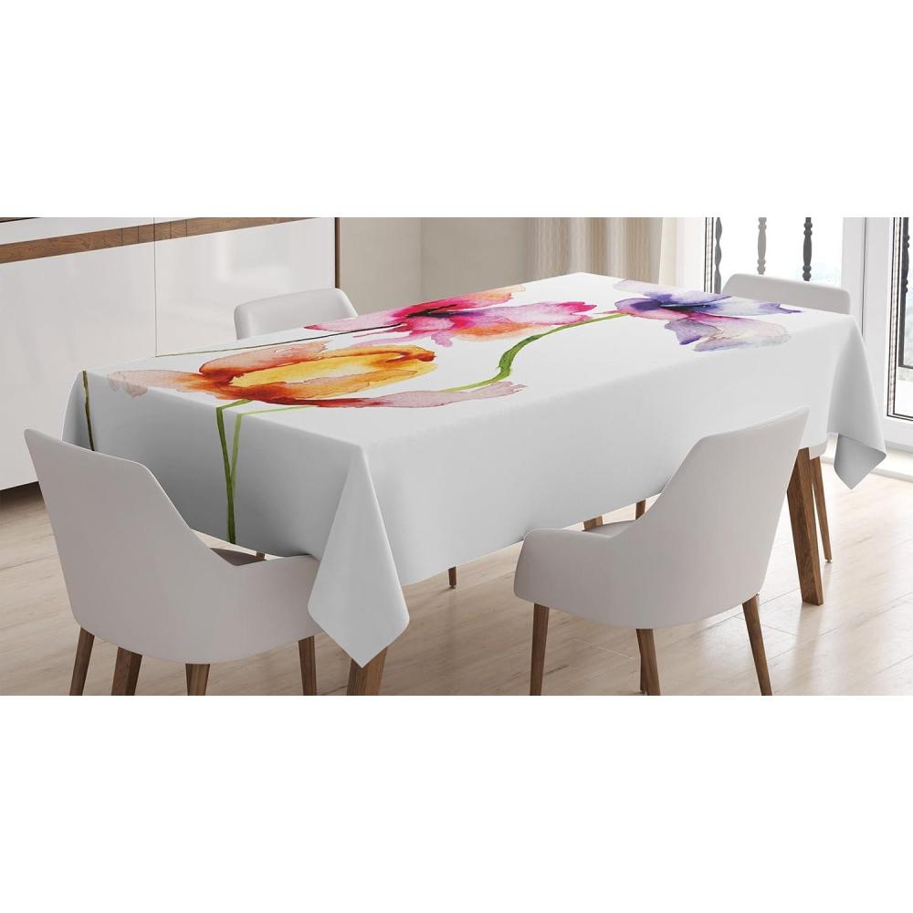 imageAmbesonne Valentine Tablecloth Heart Shaped Lollipops Candies with Spirals Romantic Love Theme Pattern Dining Room Kitchen Rectangular Table Cover 52 X 70 Pink PurpleMarigold Purple