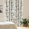 Ambesonne Ethnic Curtains, Watercolor Folk Floral Ornament Tie Dye Look on Creamy Neutral Backdrop, Window Treatments 2 Panel Set for Living Room Bedroom, Pair of – 28″ x 63″, Jade Green Plum Mustard(Cream and Dark Lavender)