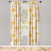 Ambesonne Ethnic Curtains, Watercolor Folk Floral Ornament Tie Dye Look on Creamy Neutral Backdrop, Window Treatments 2 Panel Set for Living Room Bedroom, Pair of – 28″ x 63″, Jade Green Plum Mustard(Earth Yellow Mustard Tan)