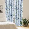 Ambesonne Ethnic Curtains, Watercolor Folk Floral Ornament Tie Dye Look on Creamy Neutral Backdrop, Window Treatments 2 Panel Set for Living Room Bedroom, Pair of – 28″ x 63″, Jade Green Plum Mustard(Pale Blue Peacock Green)